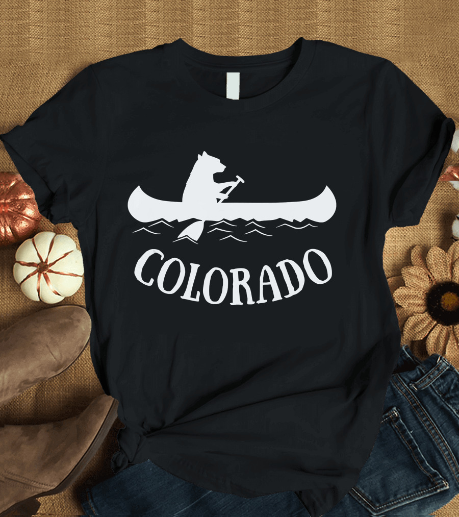 Colorado Bear Paddling Canoe T-Shirt
