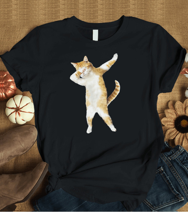 T-Shirt: Dabbing Cat Kitten Funny Dab Cool Dance Pose T-Shirt Dabbing Cat Kitten Funny Dab Cool Dance Pose T-Shirt