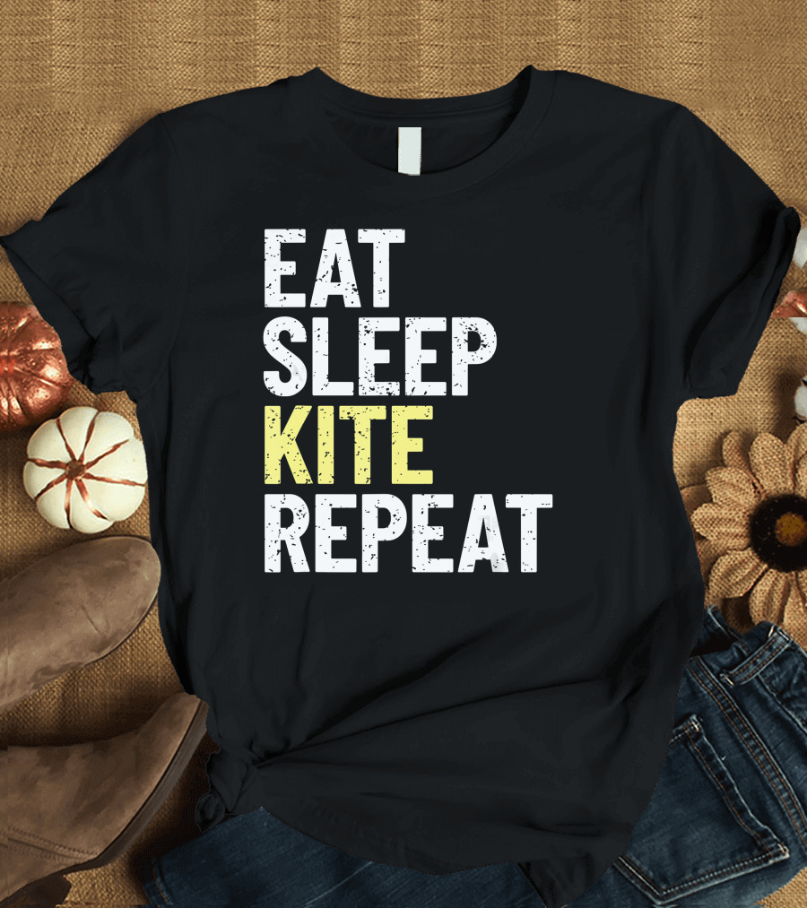 Eat Sleep Kite Repeat Shirt Kiteboarding Lifestyle T-Shirt