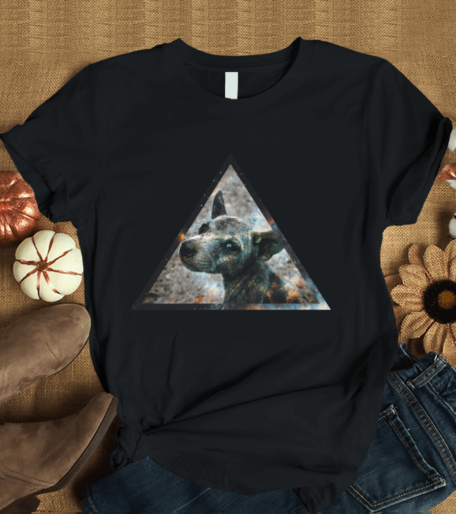 Cosmic Canine Triangle Galaxy T-Shirt