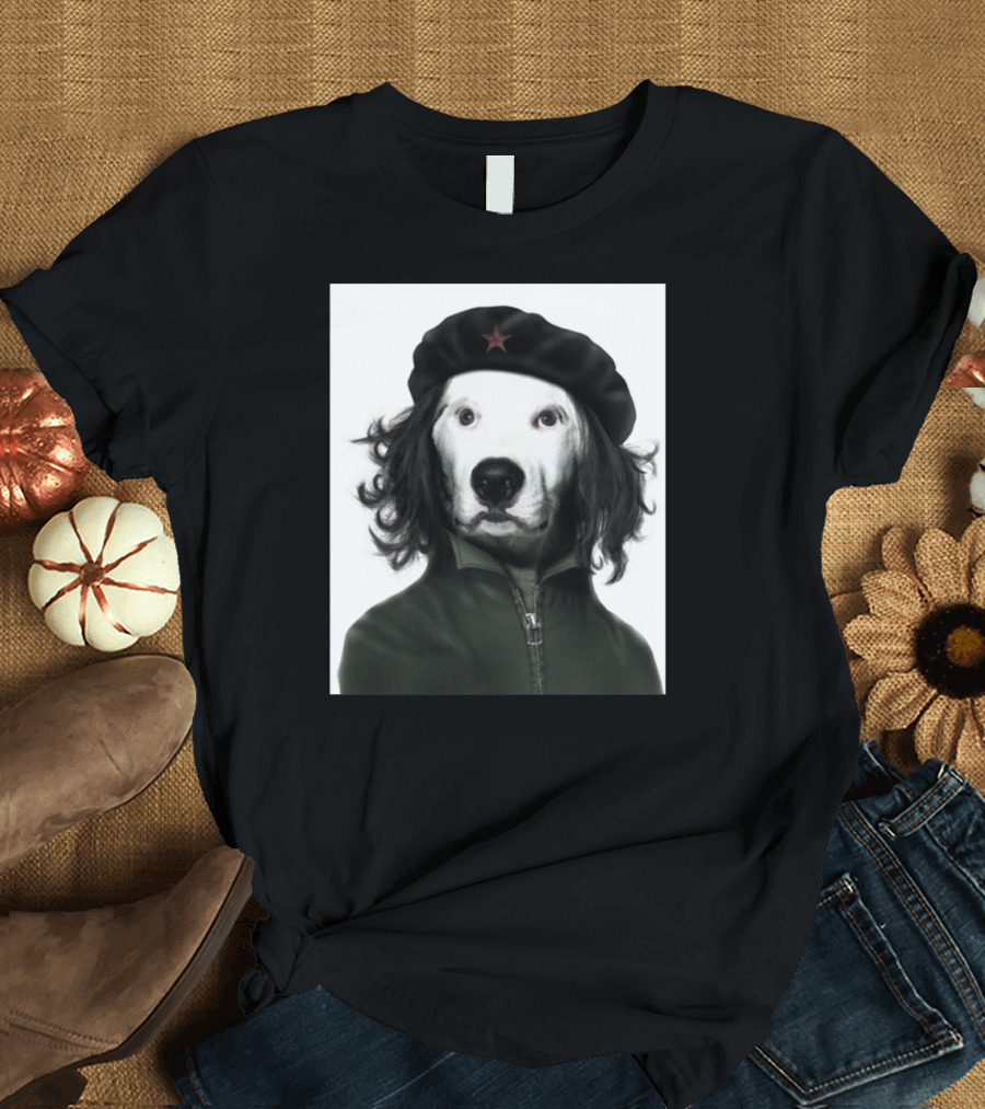 Che Dog Guevara Beret Image - Iconic Dog T-Shirt