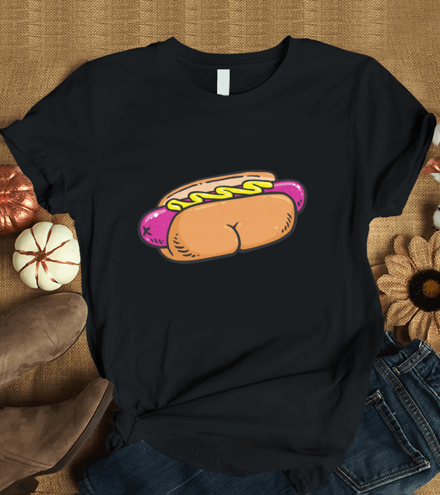 Hot Dog Butt with Ketchup and Mustard T-Shirt