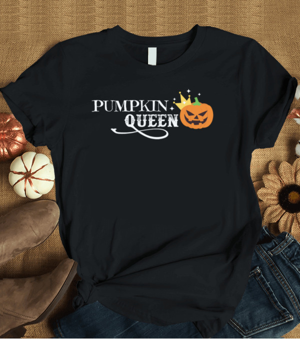 T-Shirt: Pumpkin Queen Jack O' Lantern Happy Halloween T-Shirt Pumpkin Queen Jack O' Lantern Happy Halloween T-Shirt