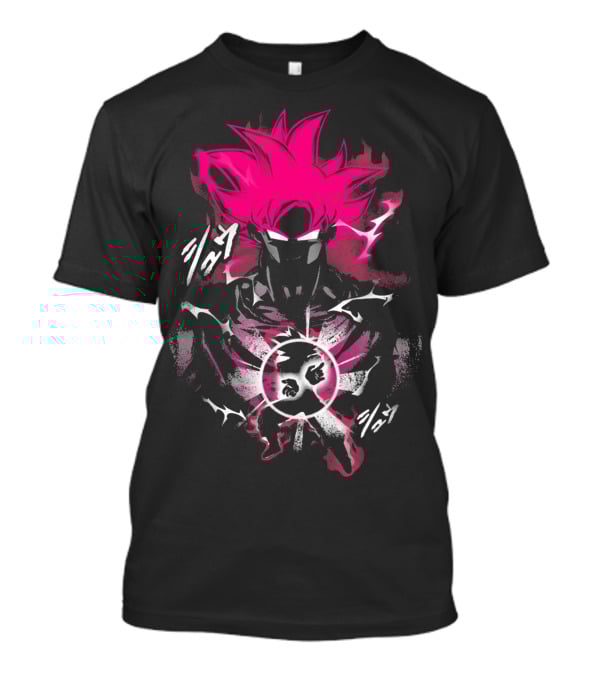 Attack Of The Saiyan Pink Hair Power Energy Aura T-Shirt