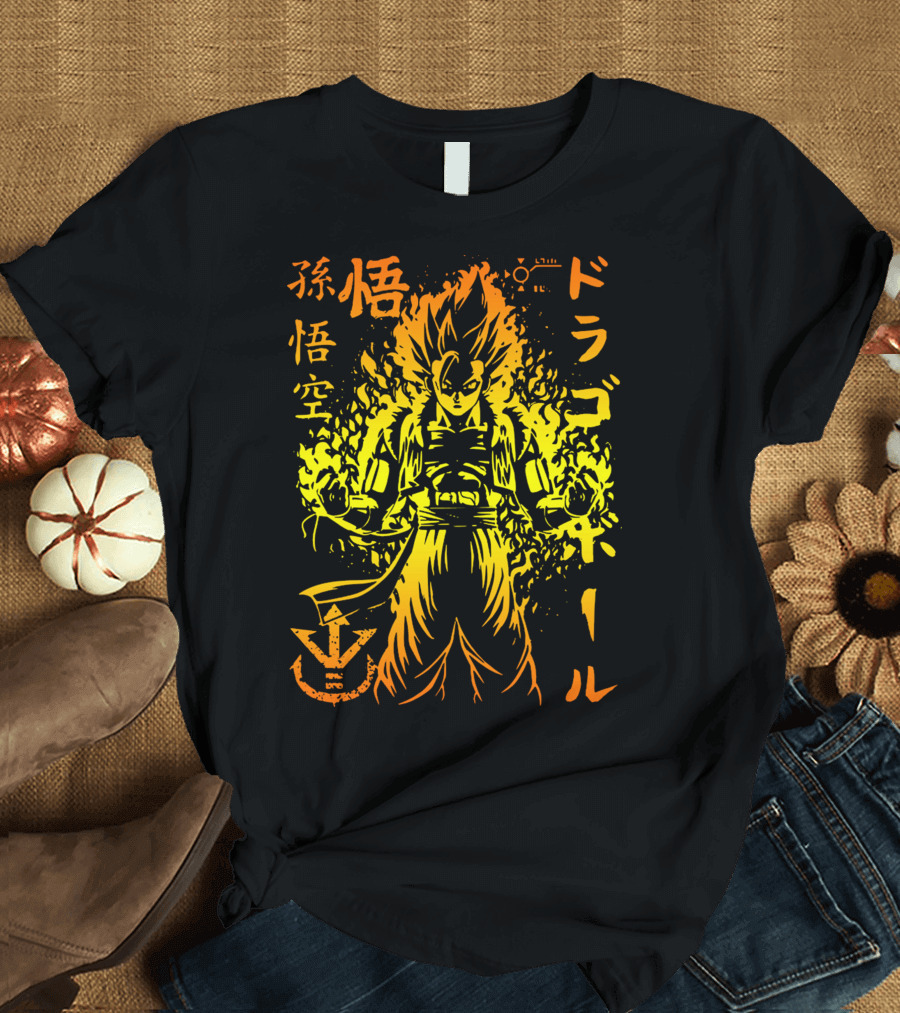 Dragon Ball Goku Super Saiyan Japanese Kanji T-Shirt