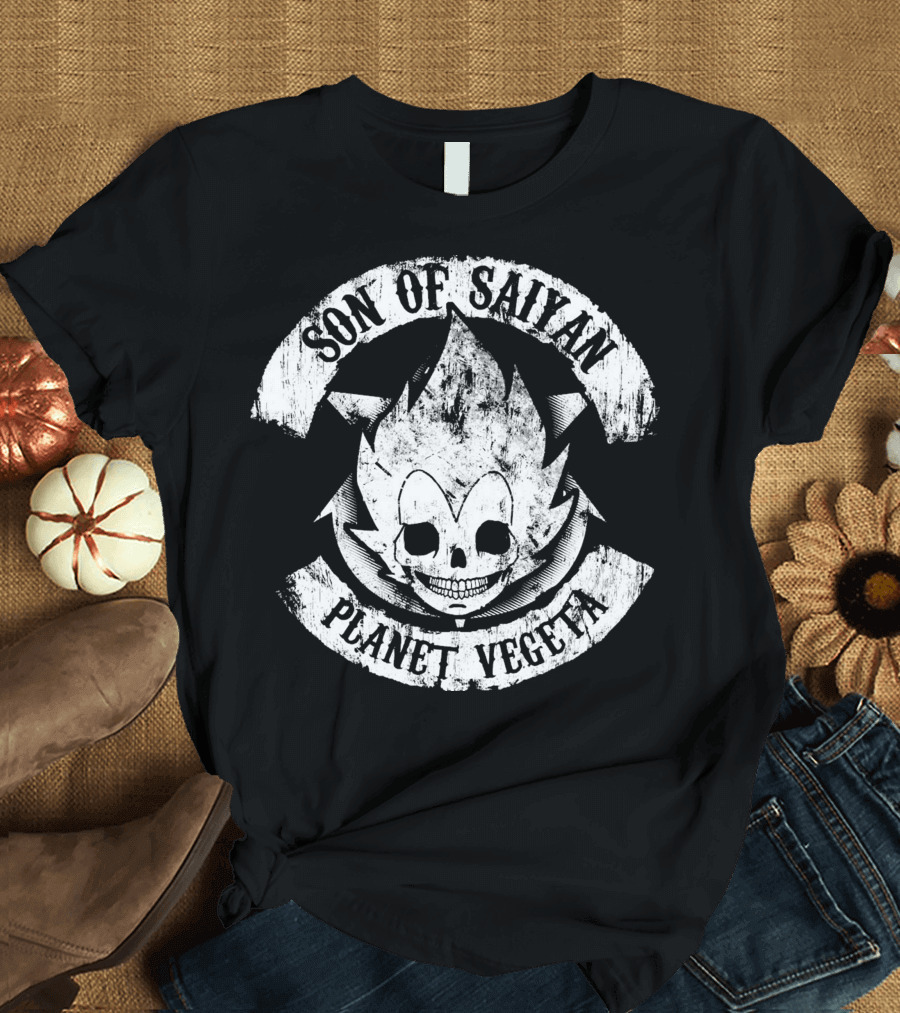Son of Saiyan Planet Vegeta Skull Emblem T-Shirt