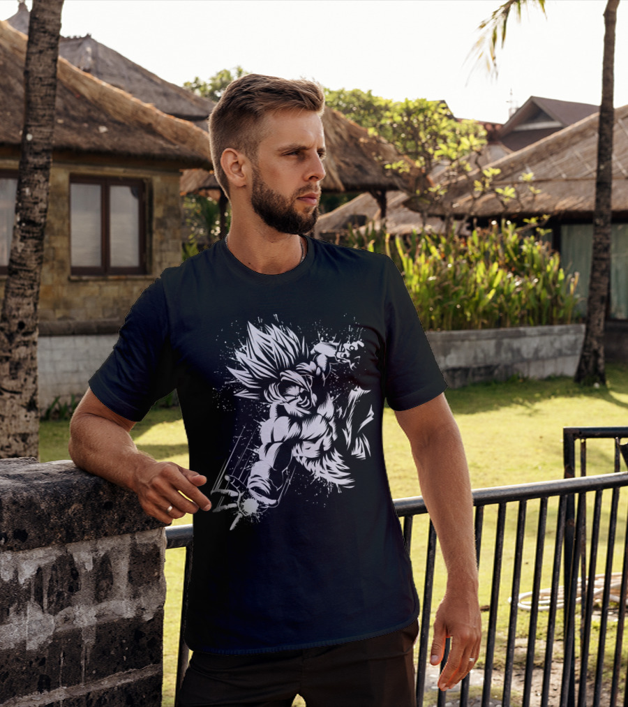 Super Saiyan Power Burst Action Attack T-Shirt