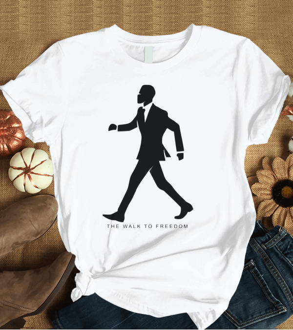T-Shirt: The Walk To Freedom Silhouette Figure in Motion T-Shirt The Walk To Freedom Silhouette Figure in Motion T-Shirt