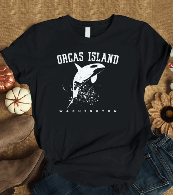 T-Shirt: ORCAS ISLAND WASHINGTON Killer Whale Lover Souvenir T-Shirt ORCAS ISLAND WASHINGTON Killer Whale Lover Souvenir T-Shirt