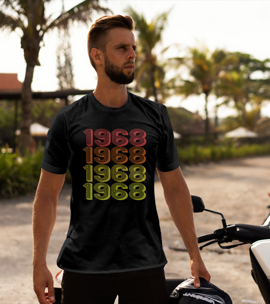 Retro Gradient 1968 Vintage Year T-Shirt