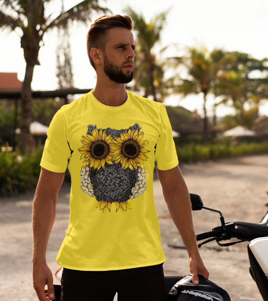 Sunflower Sunflower Owl Owl Sunflower Sunflower T-Shirt