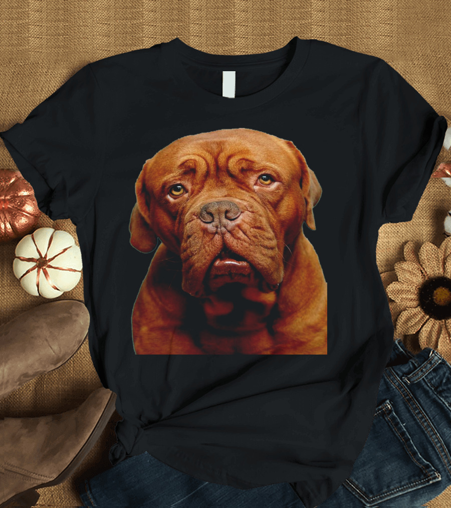Dogue de Bordeaux Brown Dog Close-Up Face T-Shirt