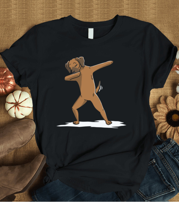 T-Shirt: Rhodesian Ridgeback Dog Performing Dab Dance Move T-Shirt Rhodesian Ridgeback Dog Performing Dab Dance Move T-Shirt