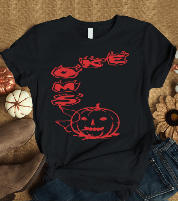 T-Shirt: Halloween Pumpkin O K E O M P S T-Shirt Halloween Pumpkin O K E O M P S T-Shirt