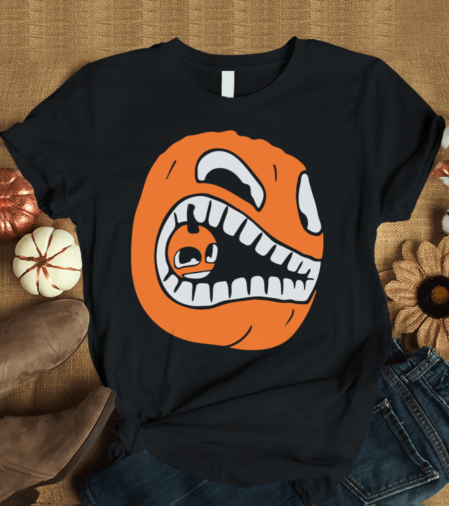 Pumpkin Eats Pumpkin Halloween Face T-Shirt