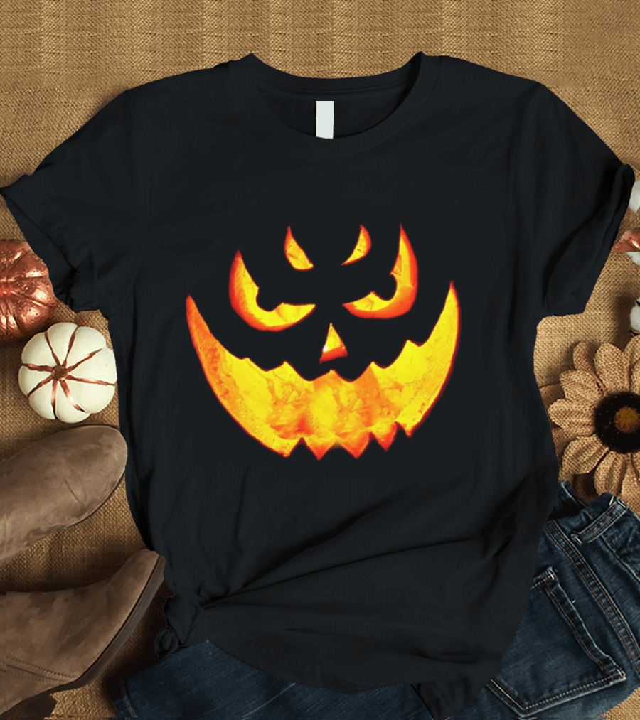 Evil Glowing Pumpkin Face T-Shirt