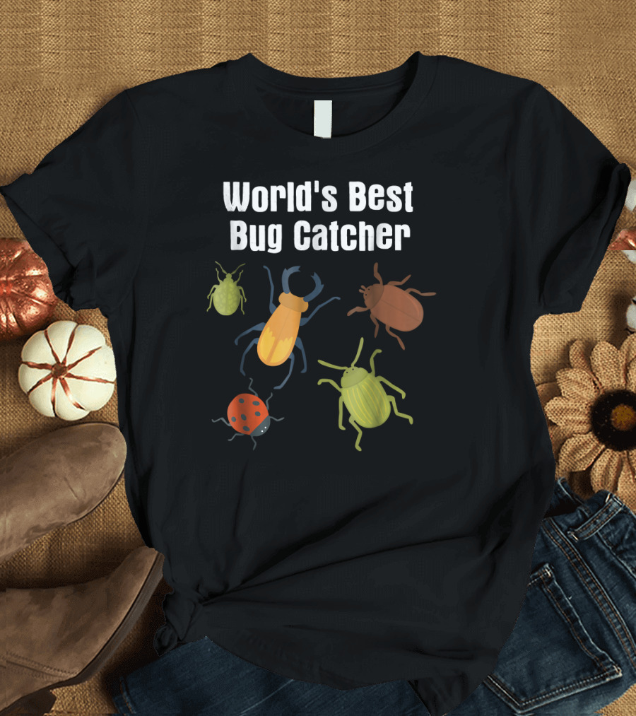 World's Best Bug Catcher Insect Lover Ladybug Beetle T-Shirt