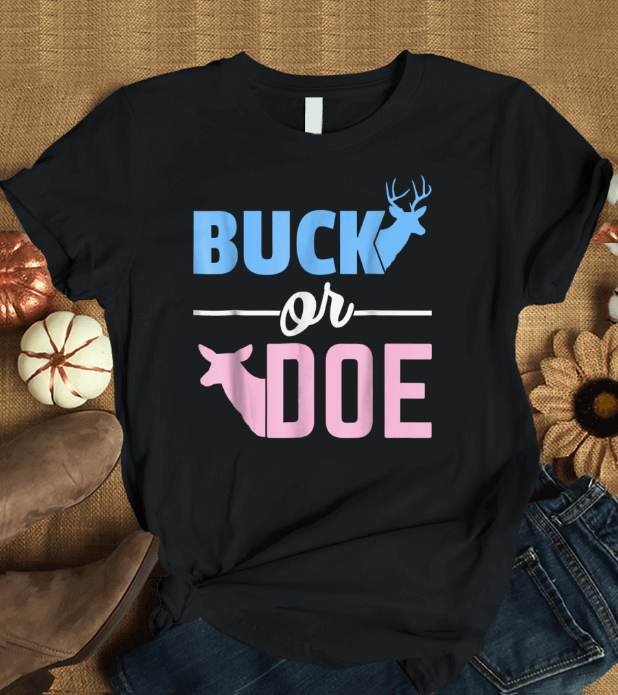 Buck or Doe Pink or Blue Deer T-Shirt