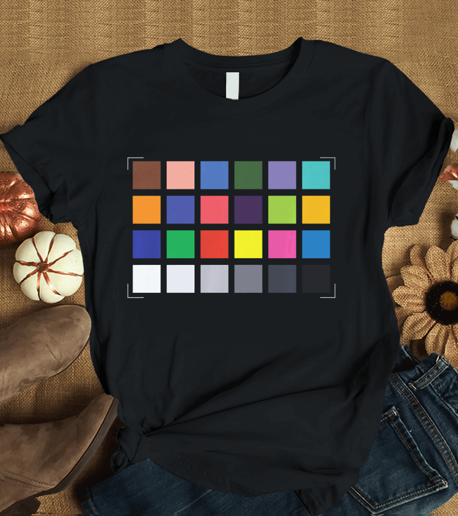 Color Check Photography Filmmaking Reference Chart Squares T-Shirt