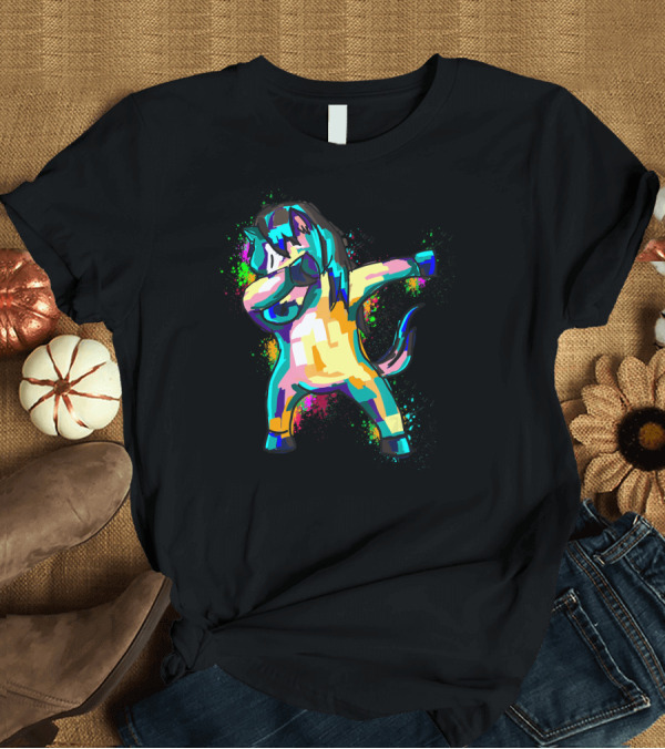 T-Shirt: Colorful Funny Dabbing Horse Dab Dan T-Shirt Colorful Funny Dabbing Horse Dab Dan T-Shirt