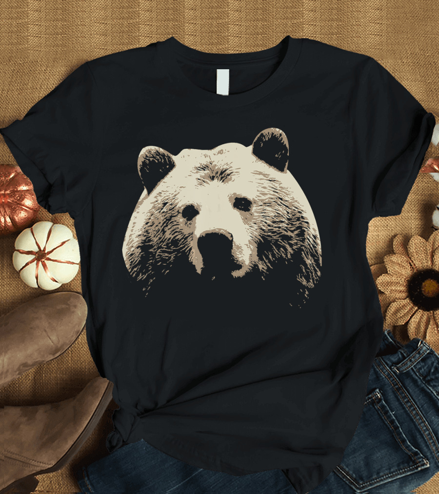 Cute Brown Bear Face for Bear Lover T-Shirt