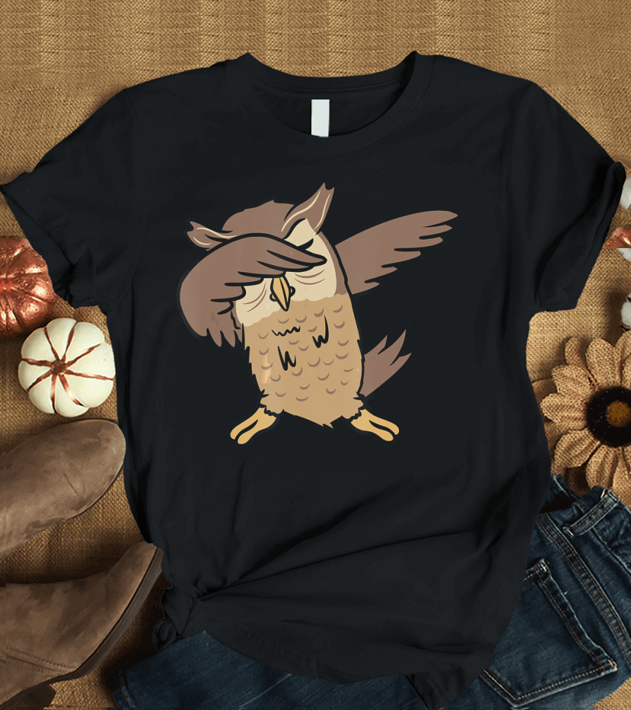 Funny Dabbing Owl Dab Dance Animal T-Shirt