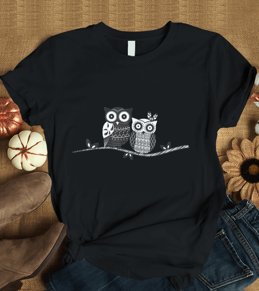 Owls on a Branch T-Shirt