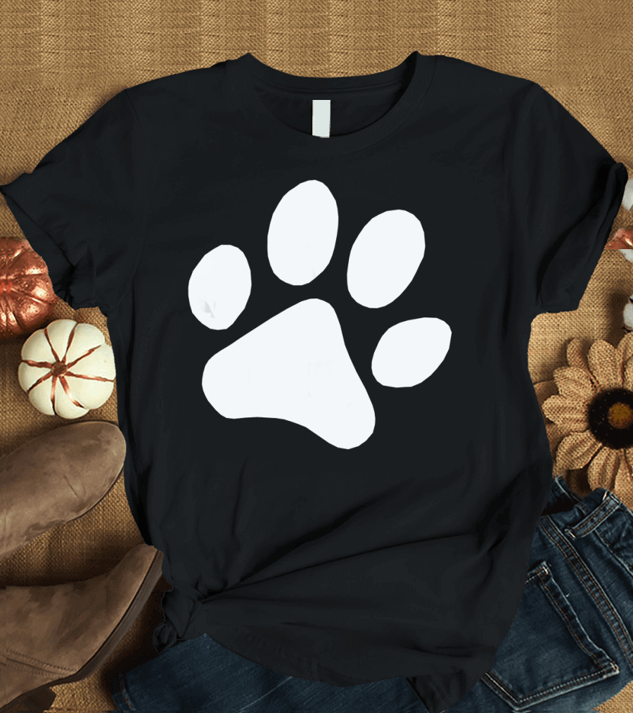 Dog Paw Print Themed Dog Print Dog Dog Paw T-Shirt