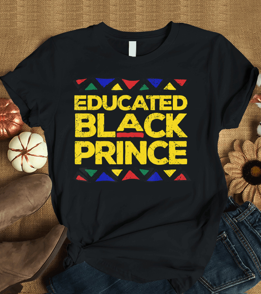 Educated Black Prince African Patterns Panthers T-Shirt