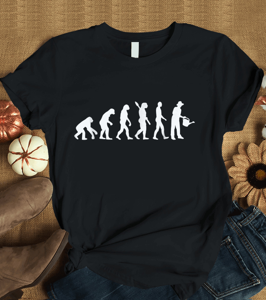 Evolution of the Gardener: Funny Gardening Gift Idea T-Shirt