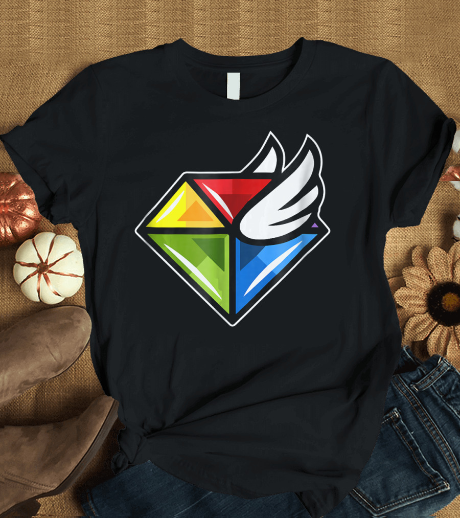 Flying Gem Colorful Icon High Def T-Shirt