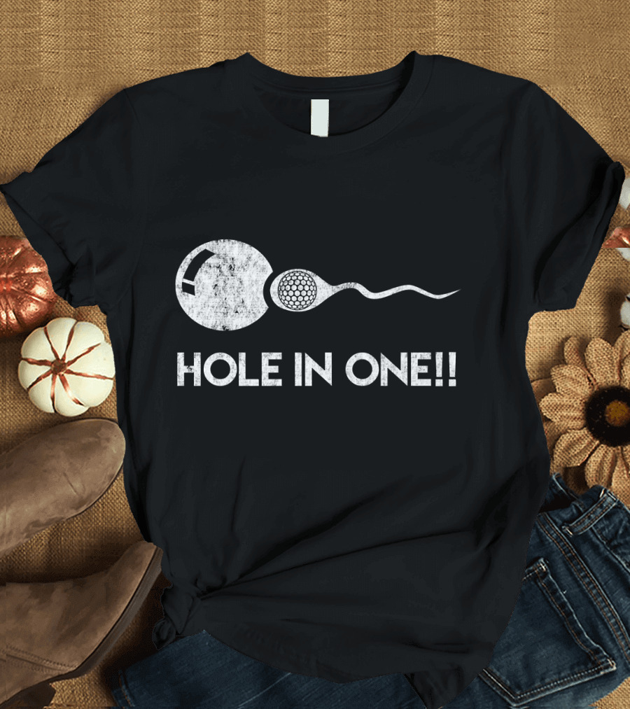 Funny Expectant Father Golf Sports Hole in One T-Shirt