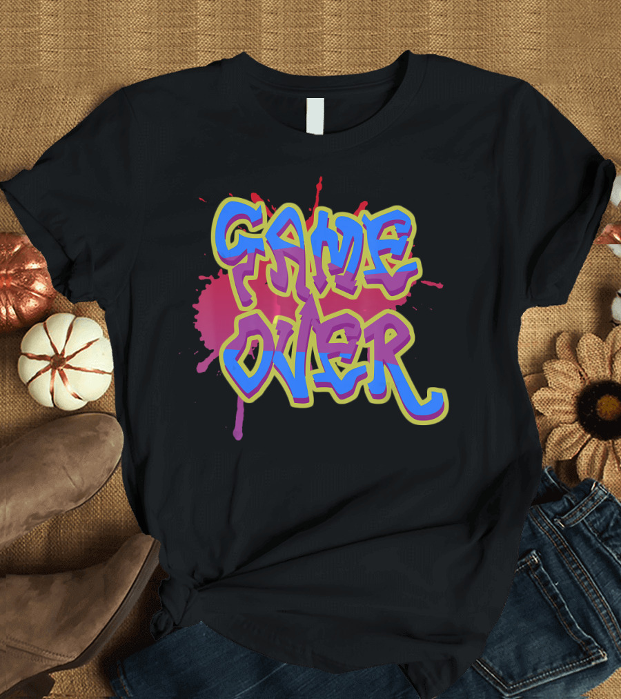 Game Over Funny Graffiti Motiv T-Shirt