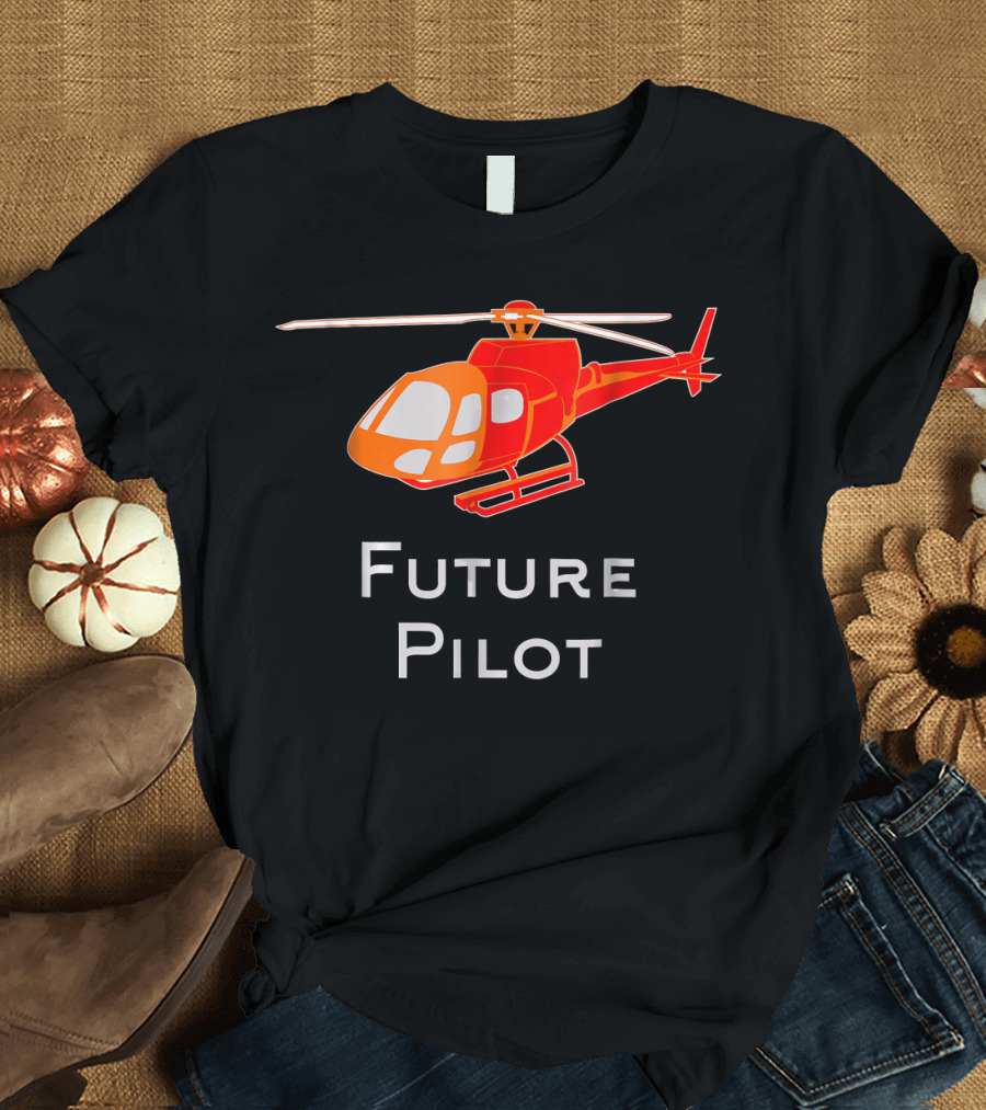 Future Pilot Red Helicopter T-Shirt