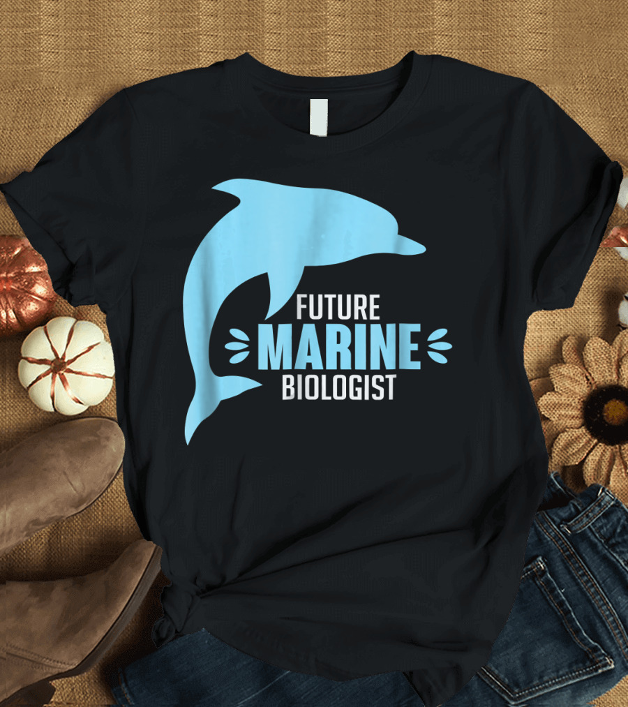 Future Marine Biologist Dolphin Silhouette Career Aspiration T-Shirt