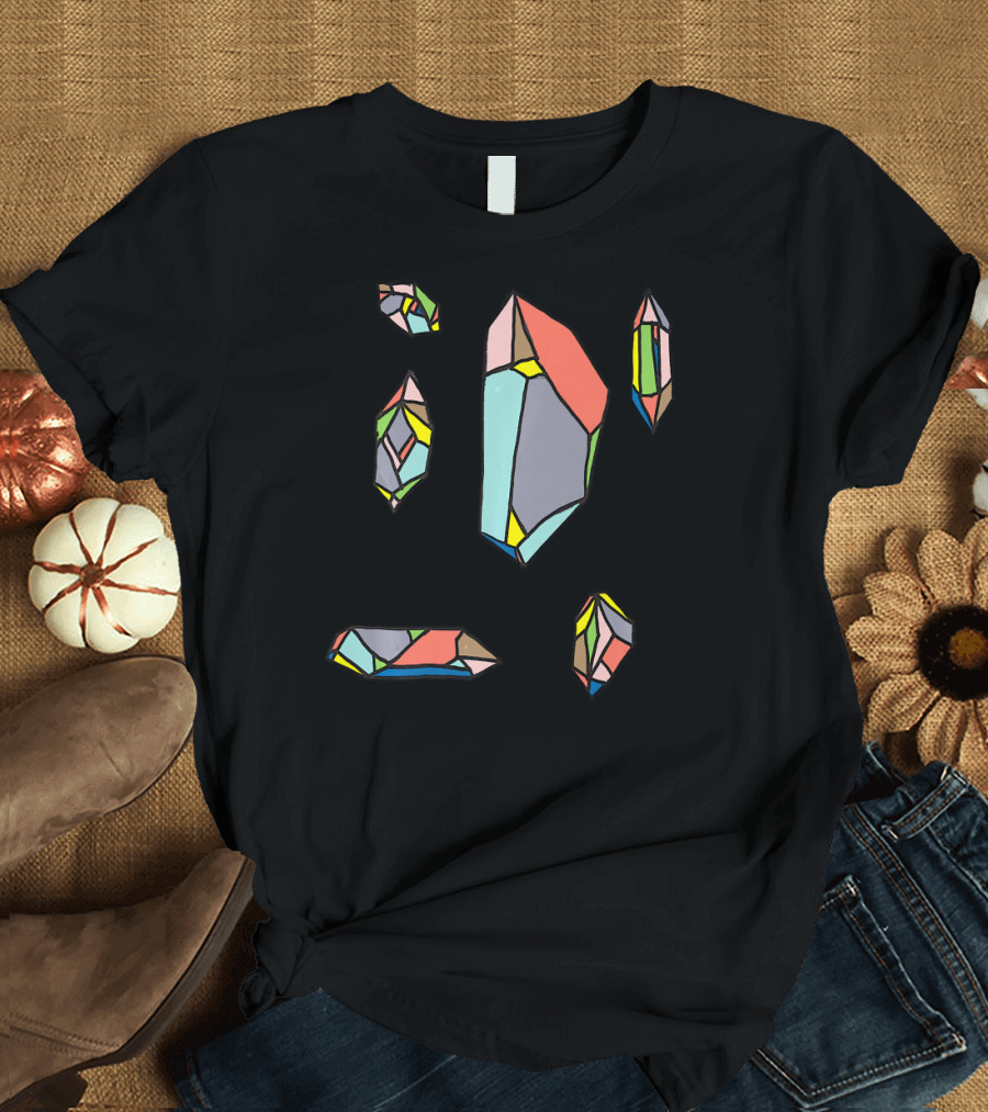 Gems and Crystals Multicolored Facets Collection T-Shirt