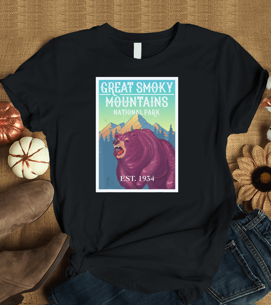 Great Smoky Mountains National Park Bear Est. 1934 T-Shirt
