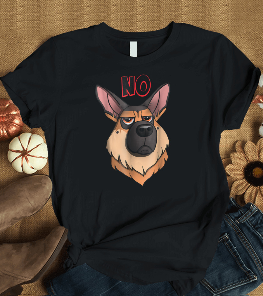 No Saying Grumpy German Shepherd Dog T-Shirt