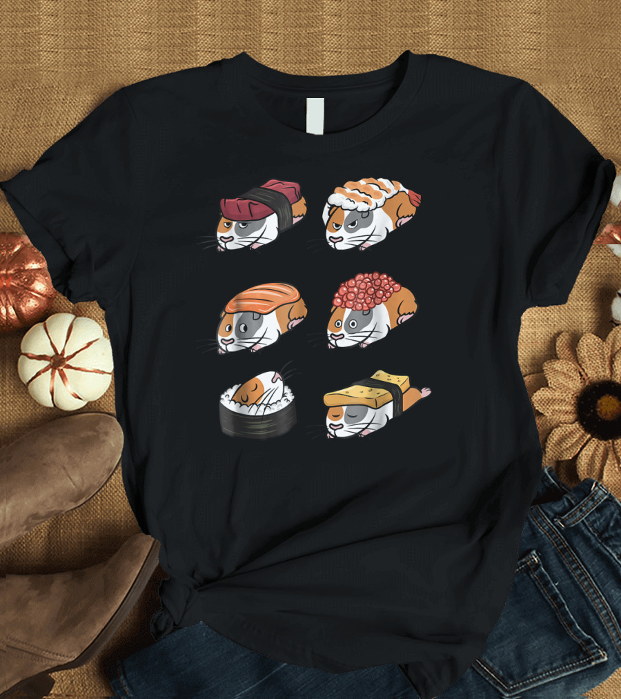 Guinea Pig Nigiri Sushi Funny Pet Humor T-Shirt