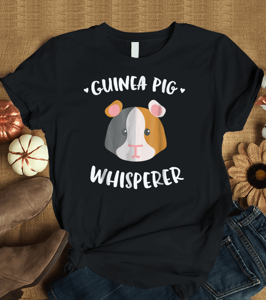 Guinea Pig Whisperer Guinea Pig Love Heart Icons T-Shirt