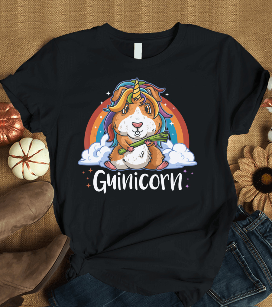Guinicorn Guinea Pig Unicorn Rainbow Magic T-Shirt