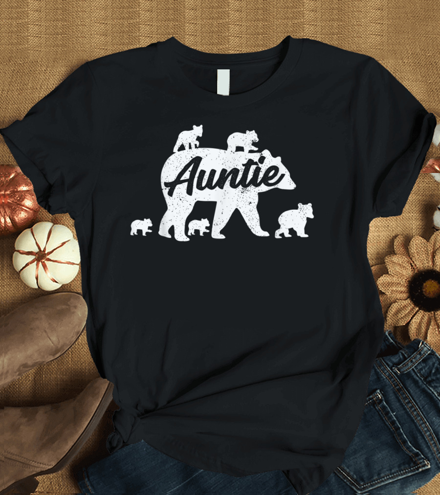 Vintage Auntie Bear with Five Cubs T-Shirt