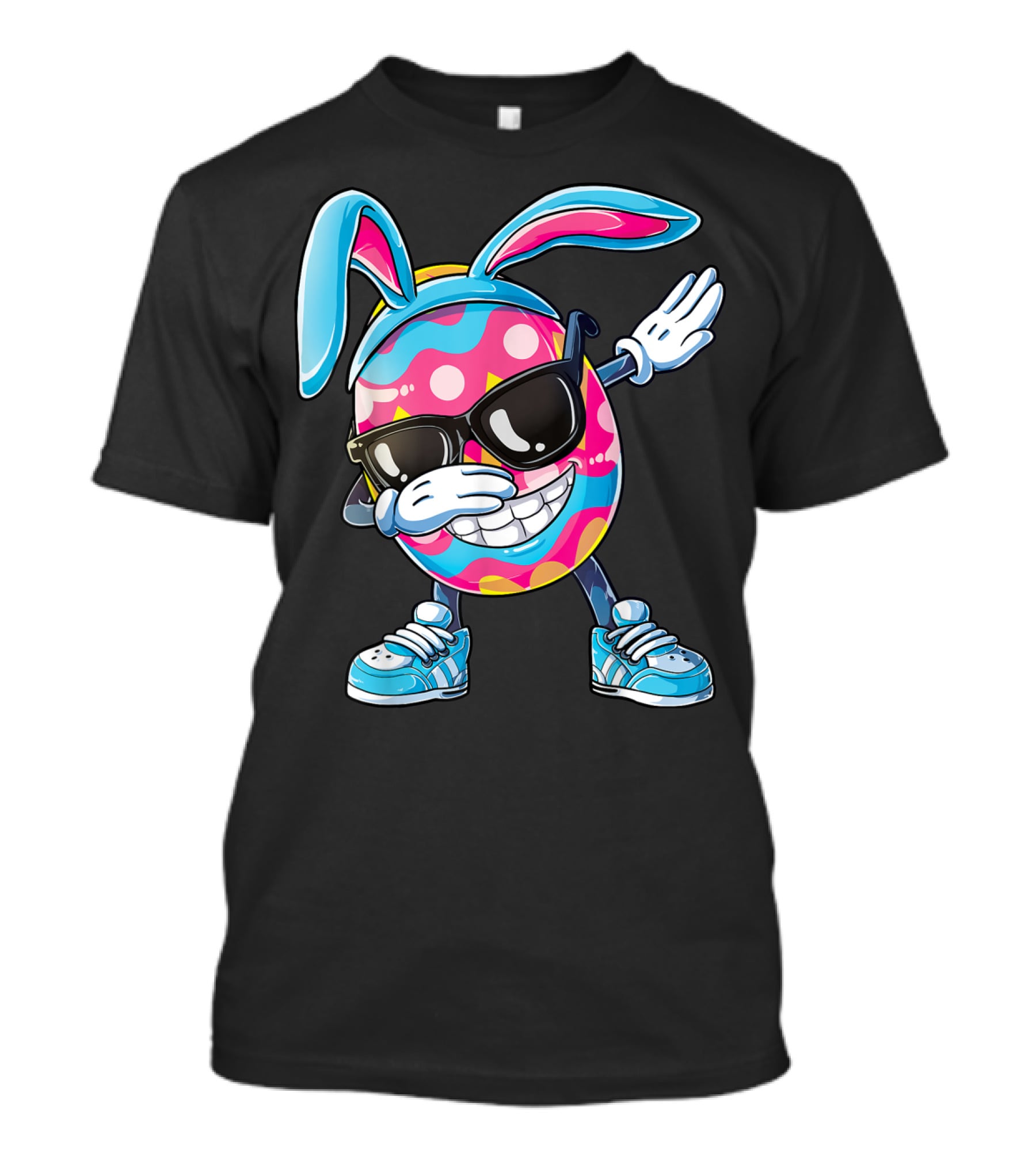 Dabbing Easter Egg With Bunny Ears And Sunglasses T-Shirt