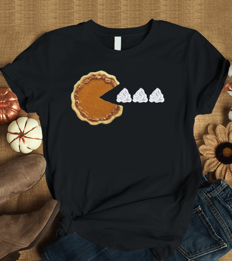 Pie Eating Whipped Cream Thanksgiving T T-Shirt