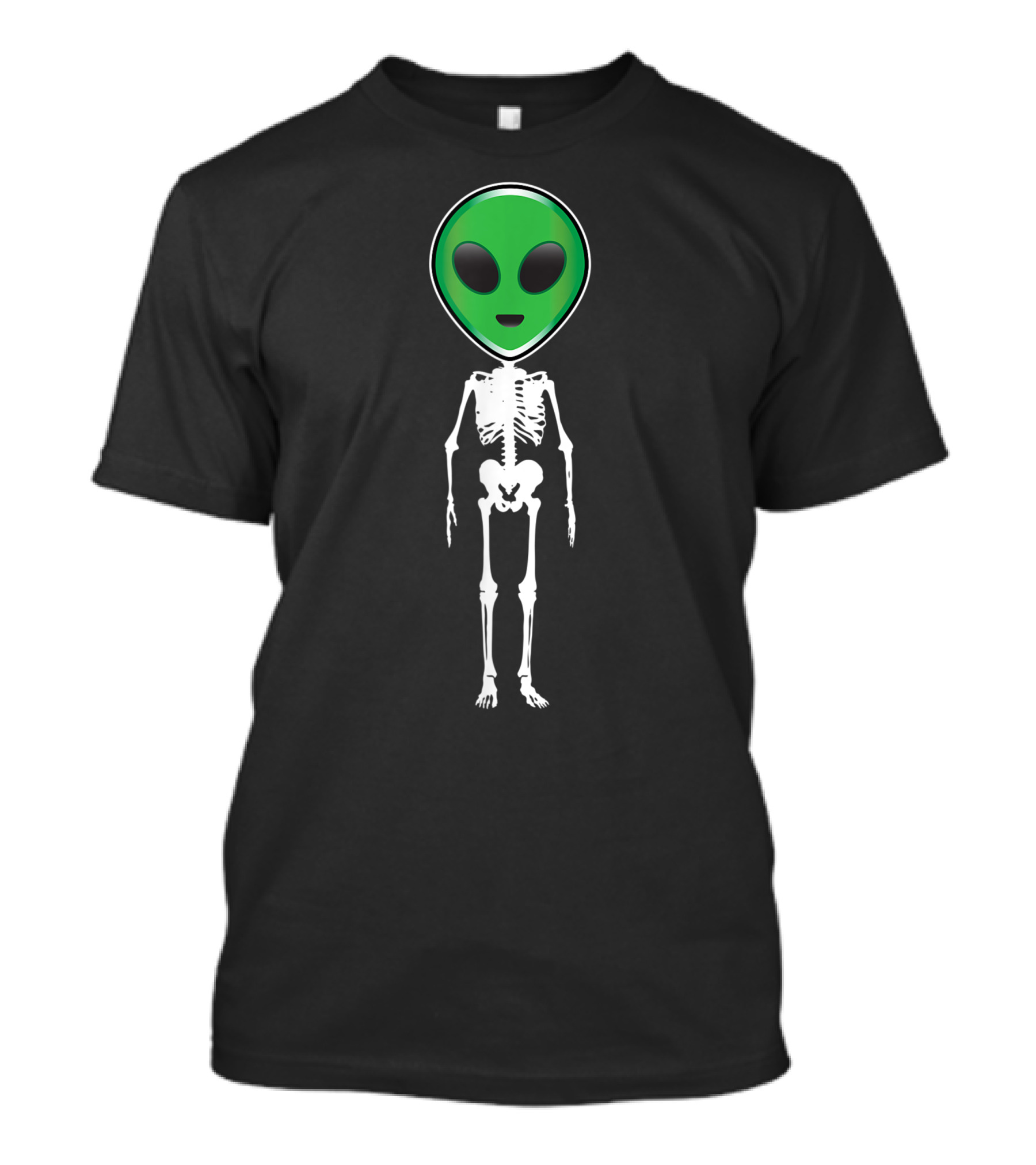 Alien Skeleton With Green Head T-Shirt