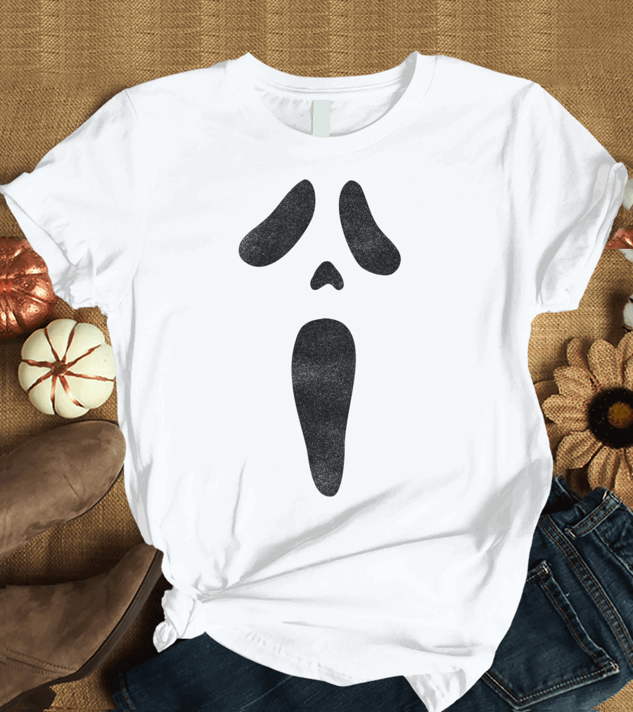 Halloween Scary Ghost Face Mask T-Shirt