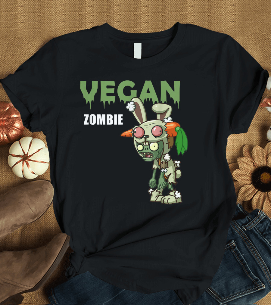 VEGAN ZOMBIE Carrot Bunny Costume Character T-Shirt
