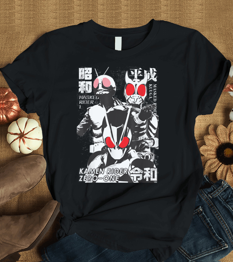 Kamen Rider Zero-One Showa Heisei Reiwa Masked Rider Kuuga T-Shirt