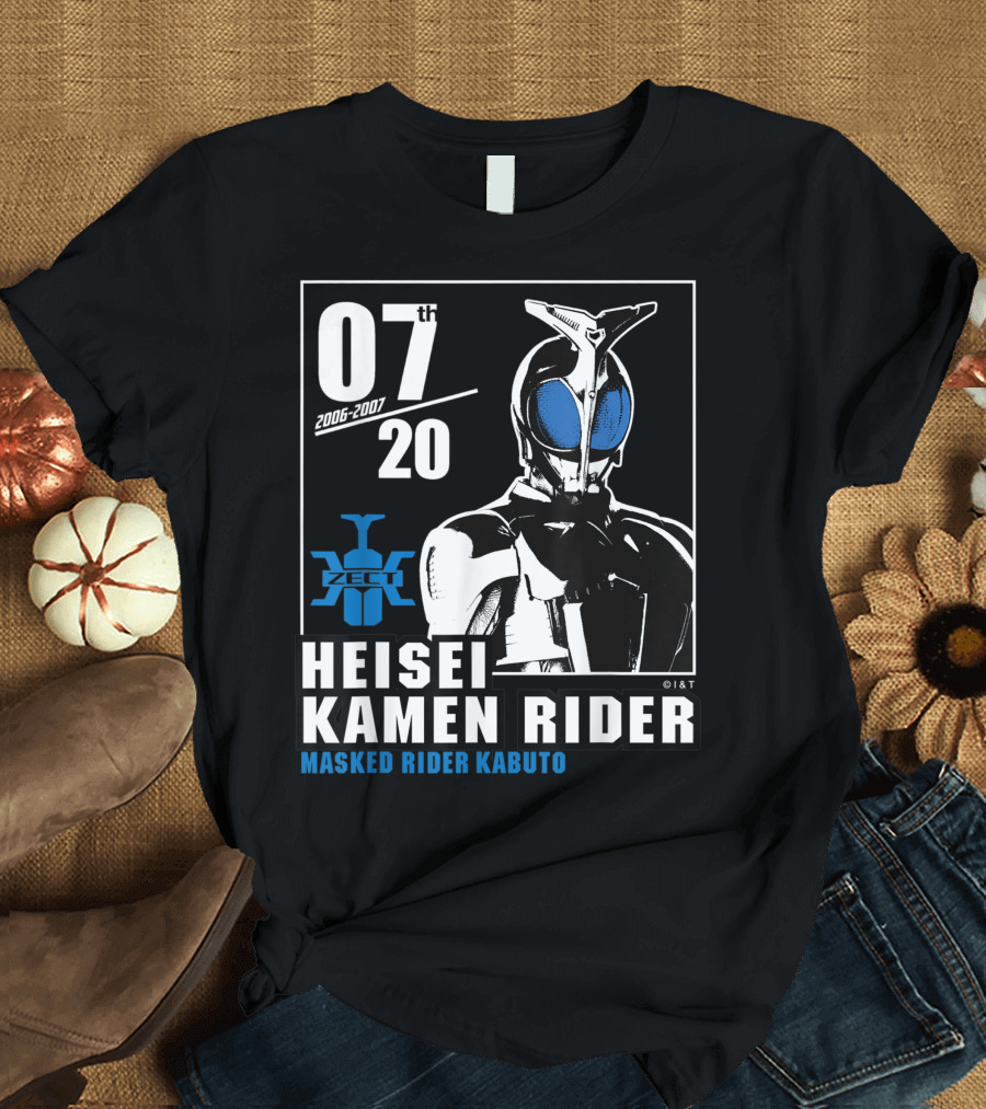 07th Heisei Kamen Rider 20th 2006-2007 Masked Rider Kabuto ZECT T-Shirt