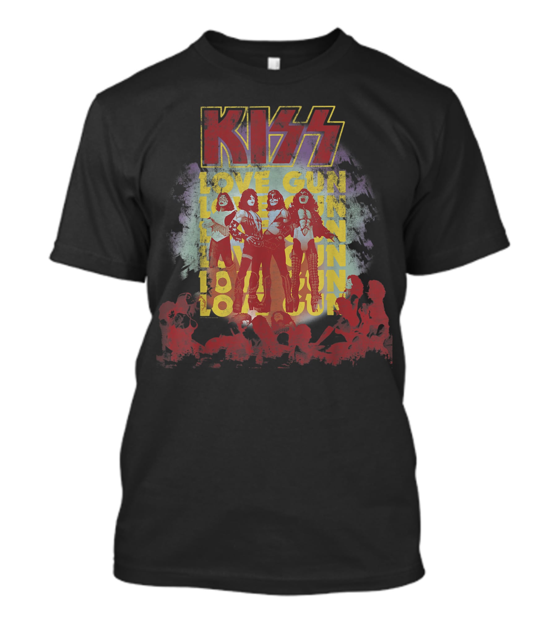 KISS Love Gun Album Art With Red T-Shirt